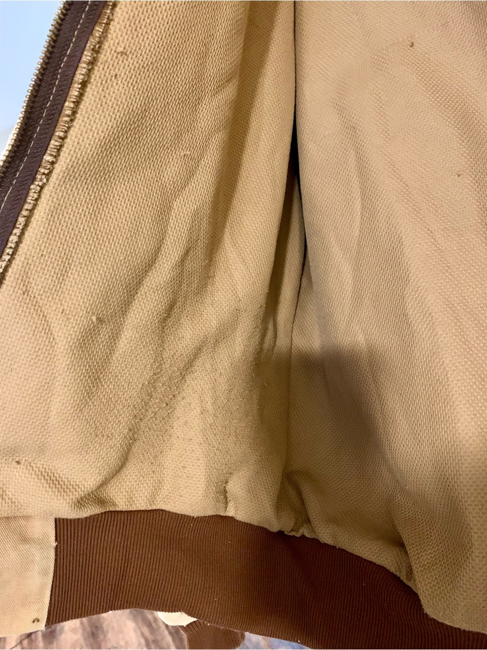 Carhartt Tan & Brown Hooded Work Jacket - Picture 4 of 6